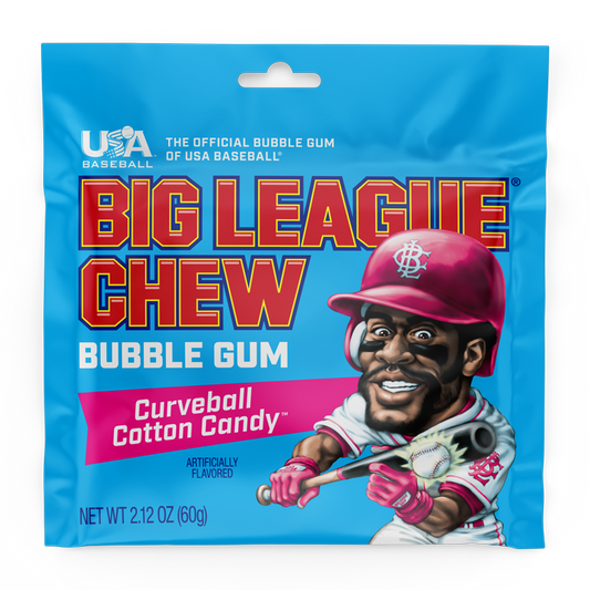 BIG LEAGUE CHEW Cotton Candy Chewing Gum - 60g (USA)