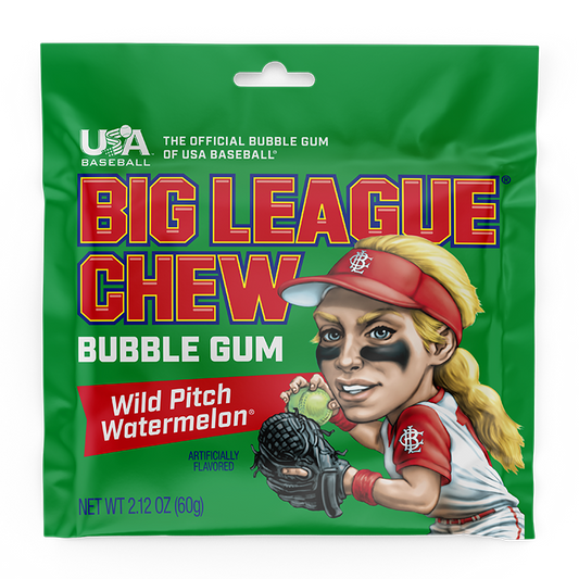 BIG LEAGUE CHEW Watermelon Chewing Gum - 60g (USA)