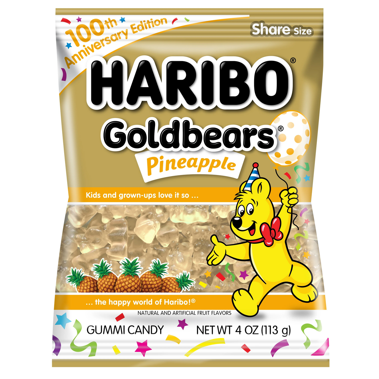 HARIBO Pineapple Goldbears - 113g (USA)