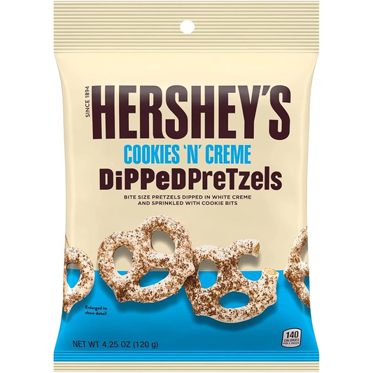 HERSHEY'S Cookies & Creme Dipped Pretzels - 120g (USA)