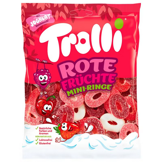 TROLLI Red Mini Yoghurt Rings - 80g (GERMANY)