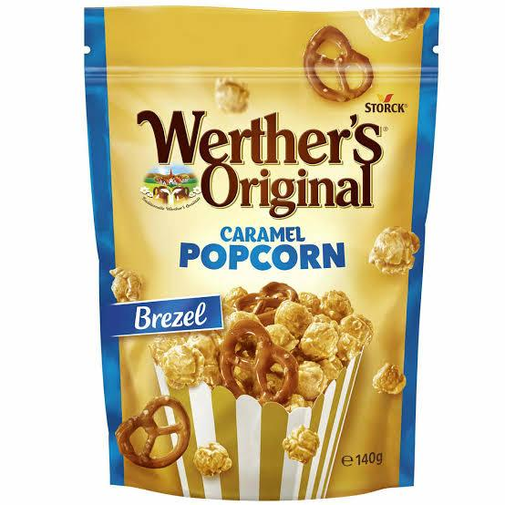 WETHER'S ORIGINAL Brezel Caramel Popcorn & Pretzels - 140g (UK)