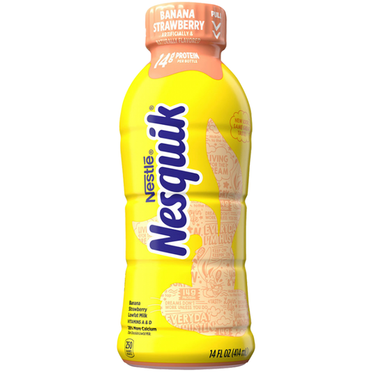 NESQUICK Strawberry Banana Milkshake - 414ml (USA)